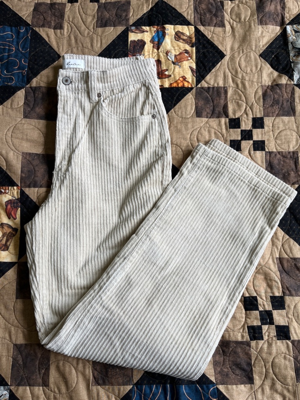 Cream KanCan Corduroy Women’s Pants